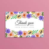 Plantable Watercolor Floral Thank You Cards